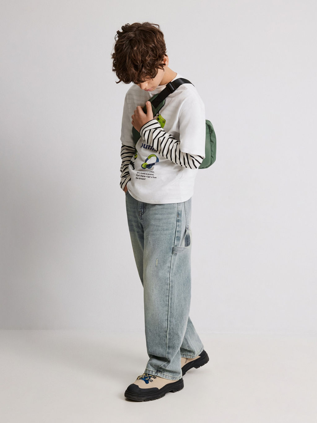 ACOOLA / Брюки джинсовые детские для мальчиков Nando синий  фото 6