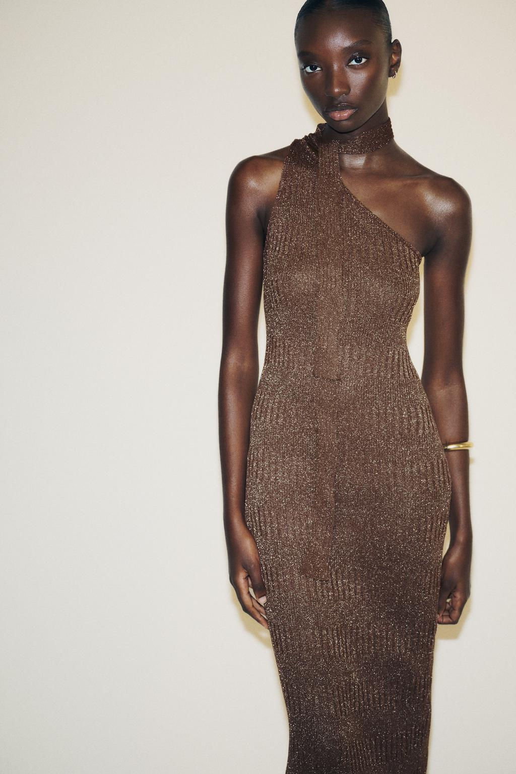 ASYMMETRIC FOULARD MIDI DRESS - Zara фото 4