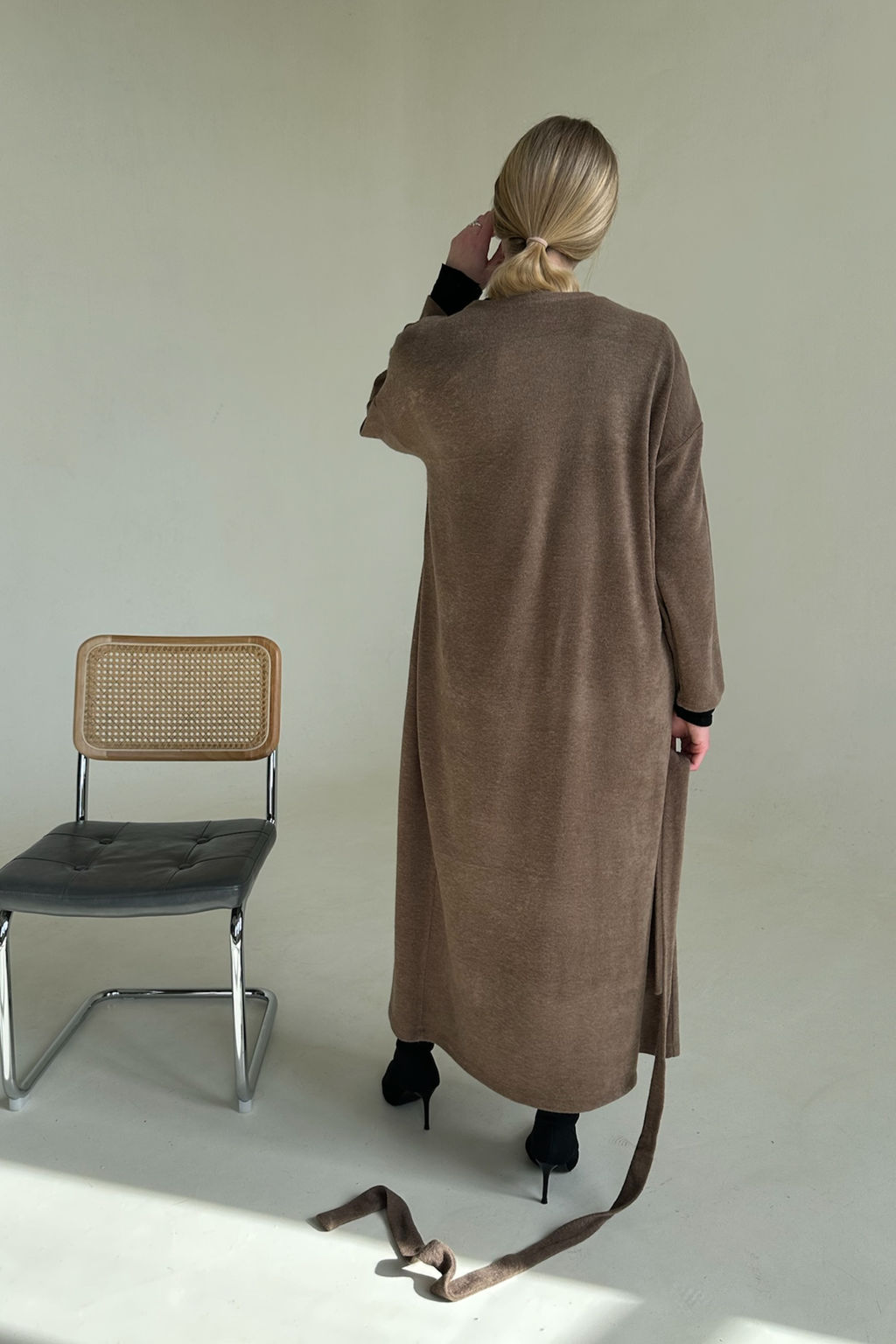 Кардиган WOOL044/04/Коричневый - M&G all natural фото 2