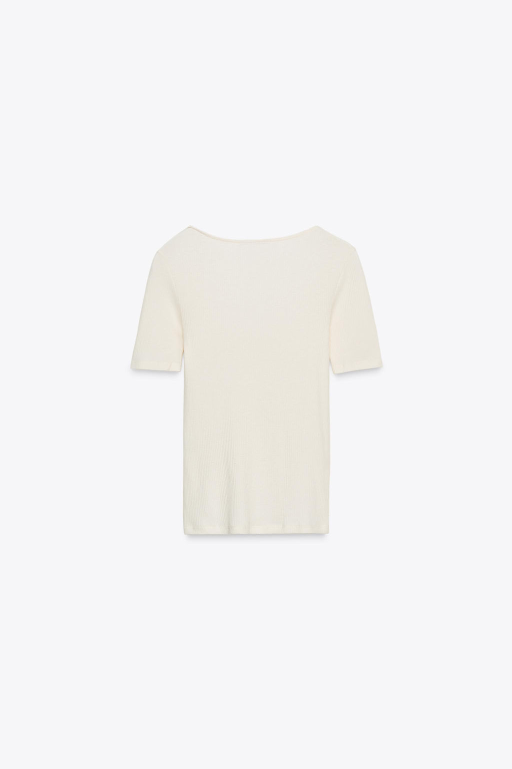 RIBBED LACE T-SHIRT - Zara фото 7