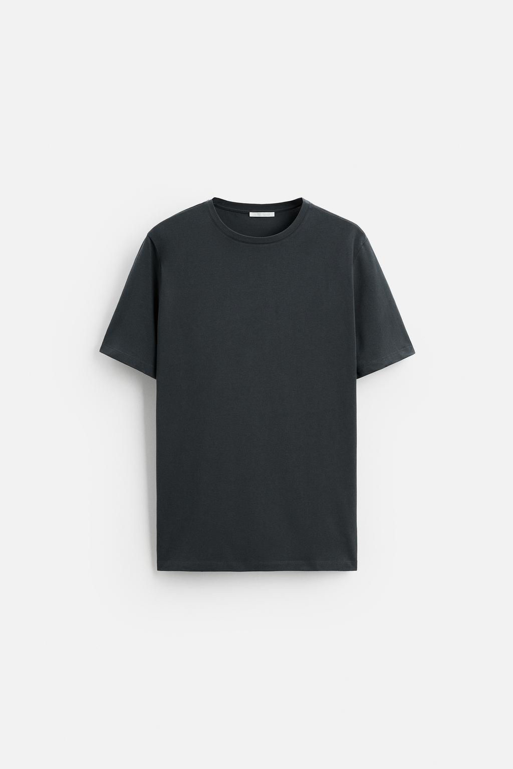 BASIC SLIM FIT T-SHIRT - Zara фото 39