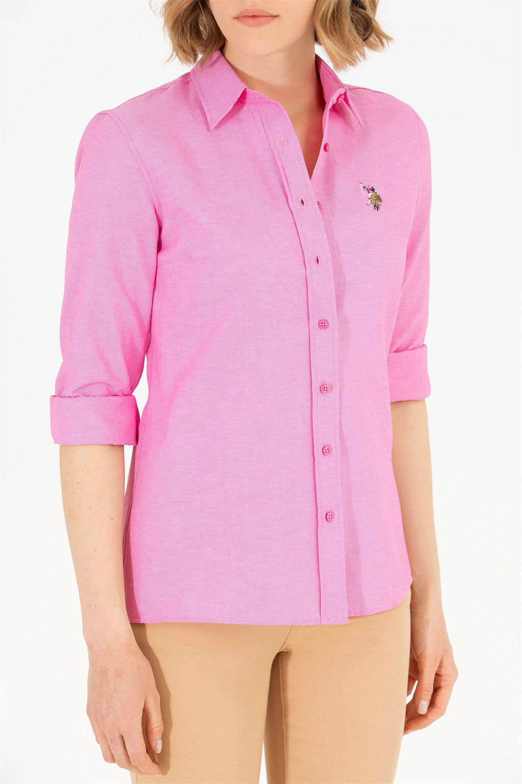 Рубашка женская розовая Uzunkol Basic - U.s. polo assn фото 13