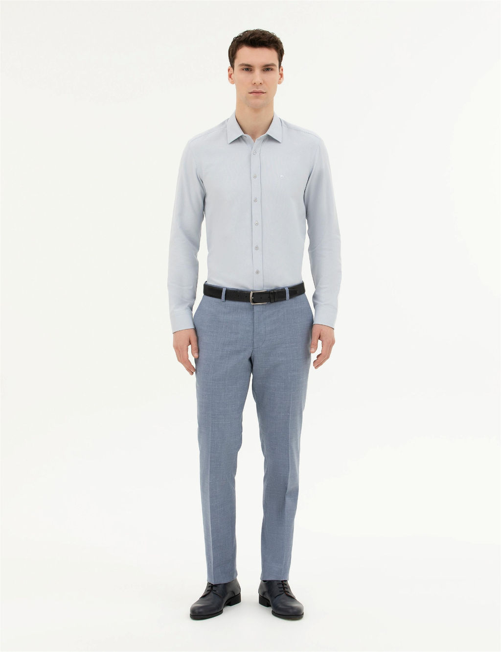 Gri Slim Fit Uzun Kollu G_mlek - Pierre cardin фото 4