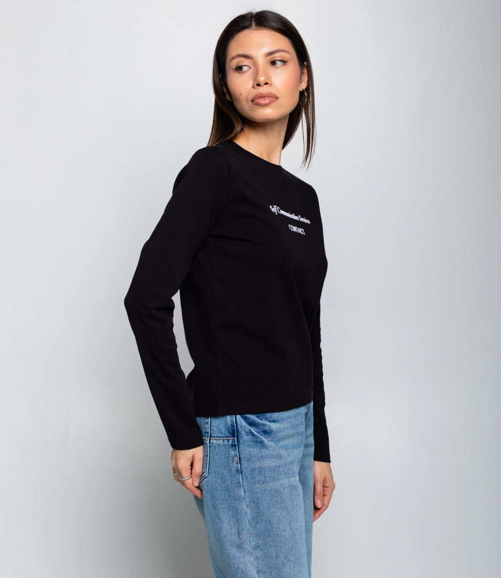 Лонгслив #КТ8923 (3), чёрный - Dommod фото 2