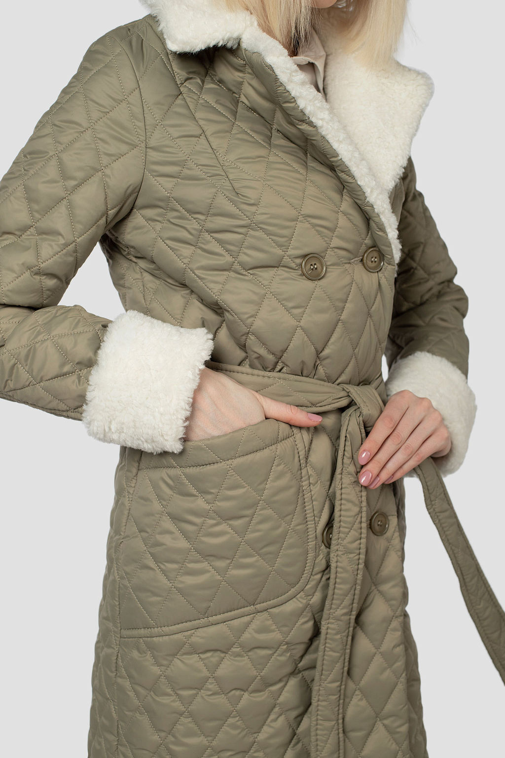 Пальто плащевка+ Утеплитель: Синтепон 150 г/м демисезонное - El podio фото 11