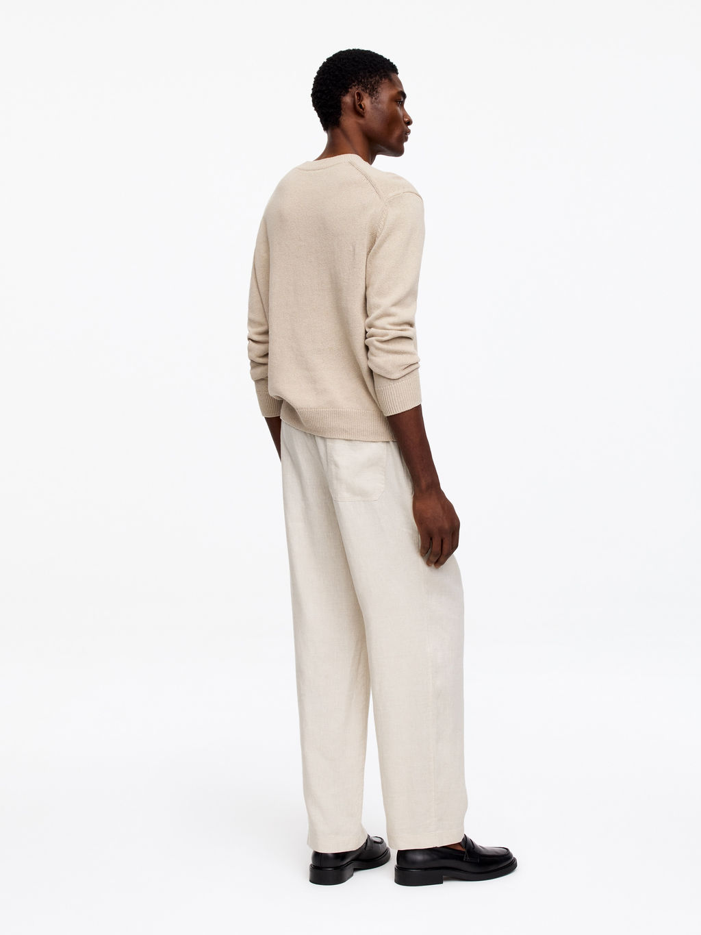 Pantalones de lino holgados - H&m фото 5