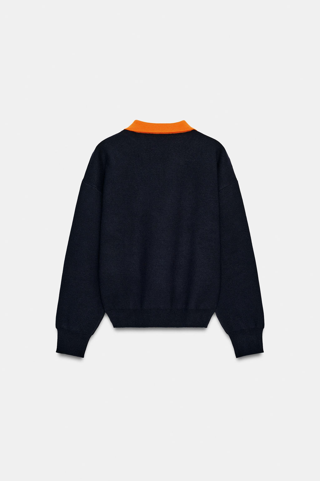 CONTRAST COLLAR KNIT POLO SHIRT - Zara фото 14