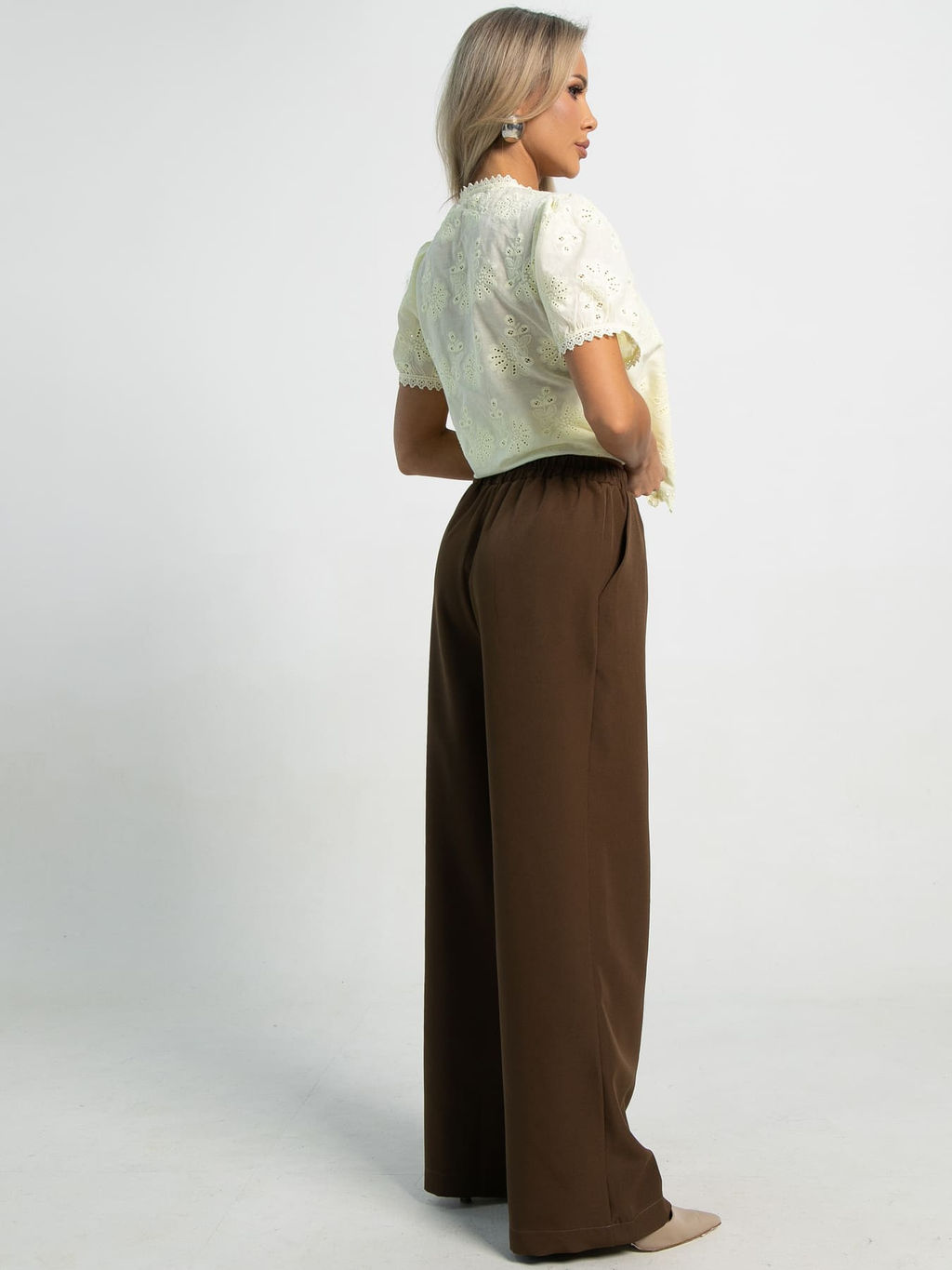 Брюки на резинке Бинори (коричневые) Б15595-30М - Lt collection фото 3