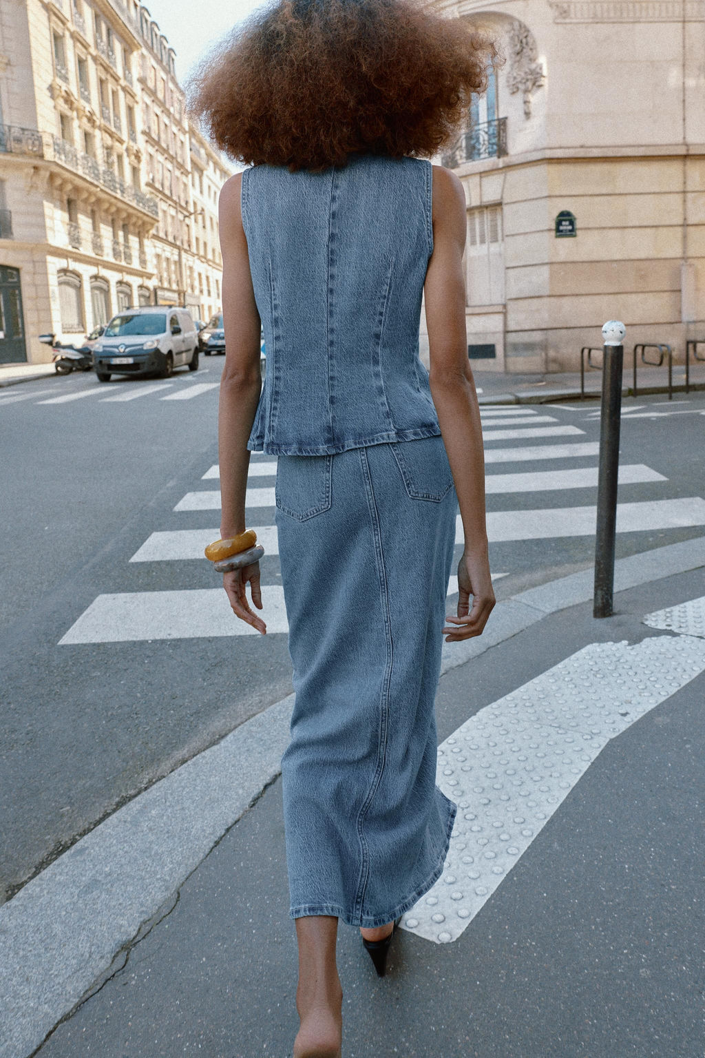 Z1975 DENIM CROSSOVER MIDI SKIRT - Zara фото 19