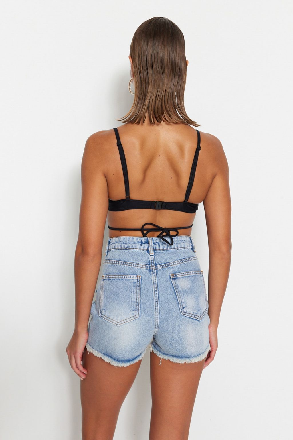 TRENDYOLMILLA Mavi Denim Plaj Sort TBESS23SR00037  фото 5
