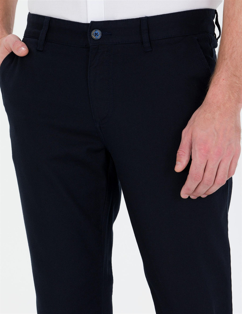 Lacivert Slim Fit Kanvas Pantolon - Pierre cardin фото 6