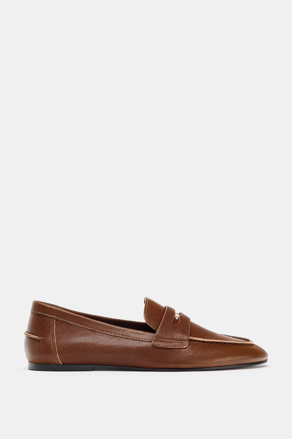 LEATHER PENNY LOAFERS - Zara фото 6