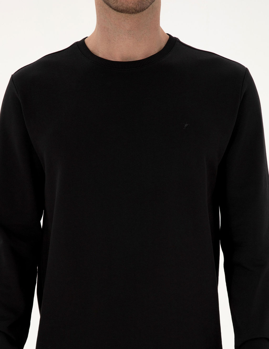 Siyah Regular Fit Sweatshirt - Cacharel фото 6