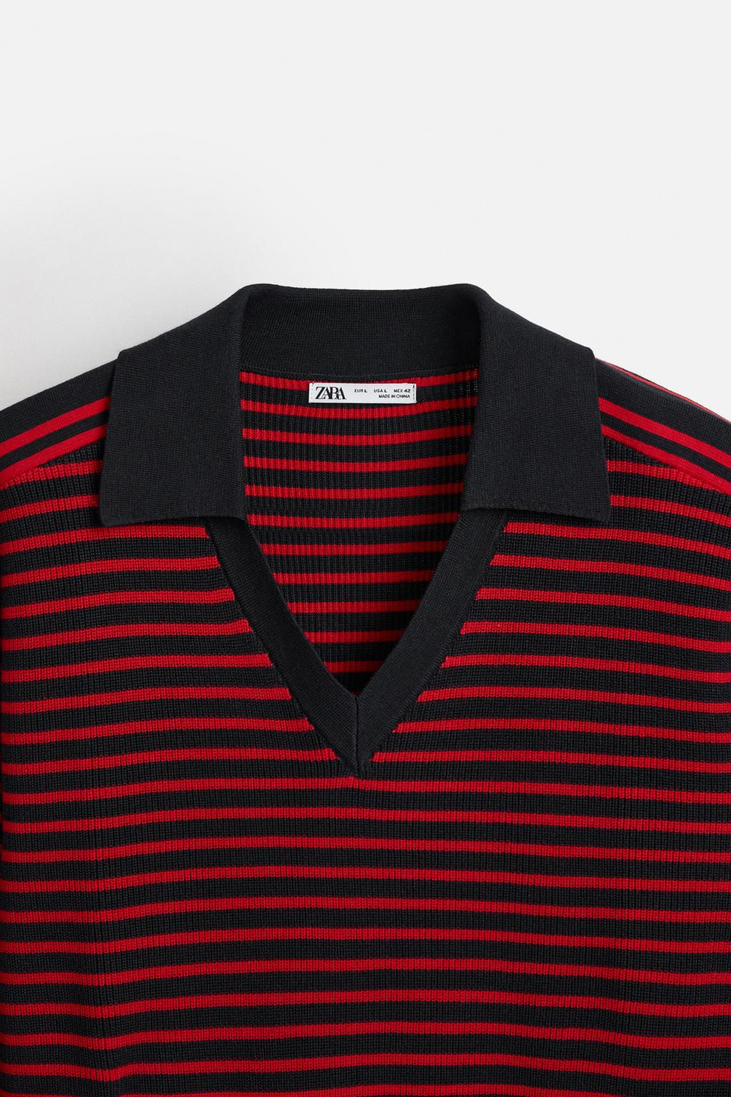 STRIPED KNIT POLO SHIRT - LIMITED EDITION - Zara фото 7