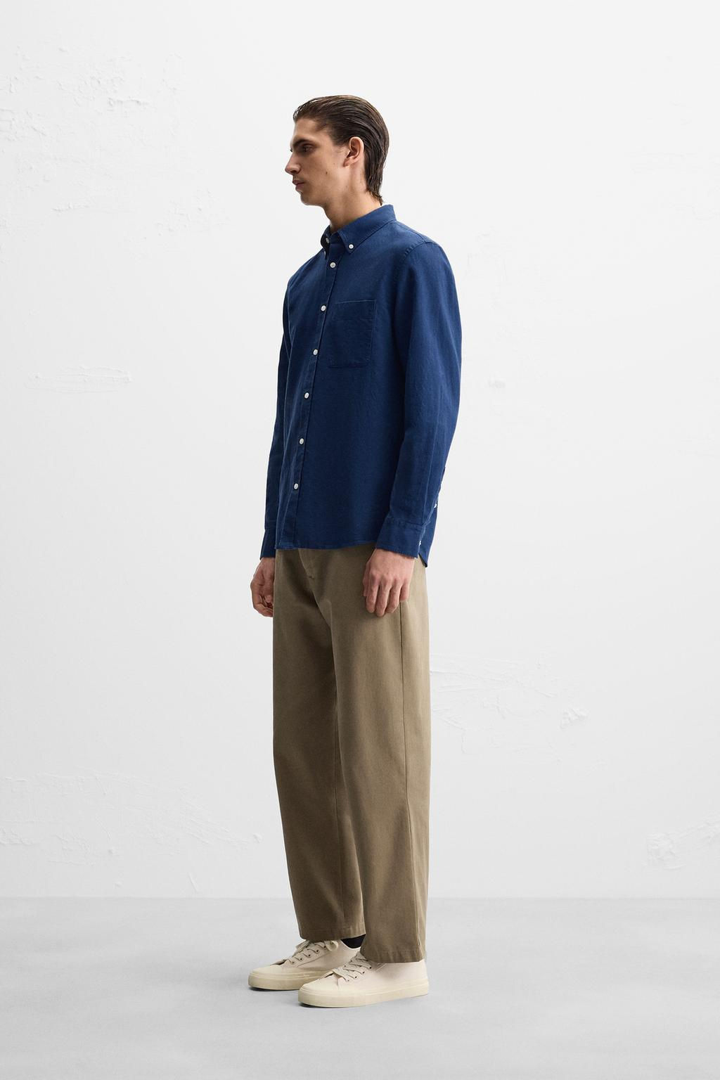COTTON - LINEN SHIRT - Zara фото 51