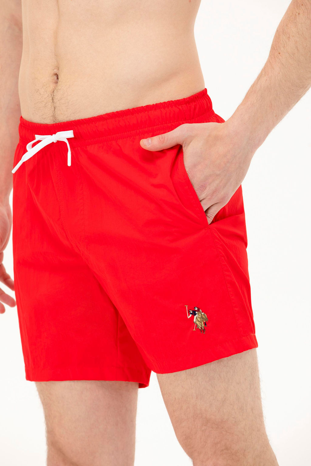 Мужские красные морские шорты - U.s. polo assn фото 18