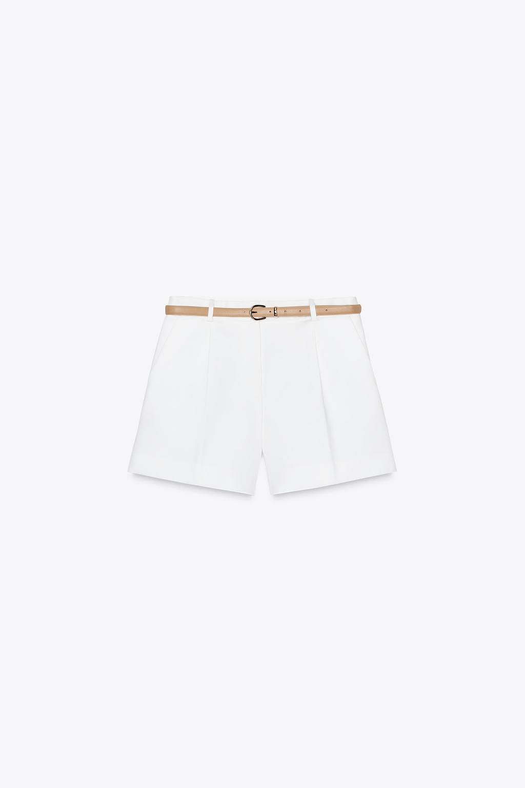 DARTED BERMUDA SHORTS WITH BELT - Zara фото 5