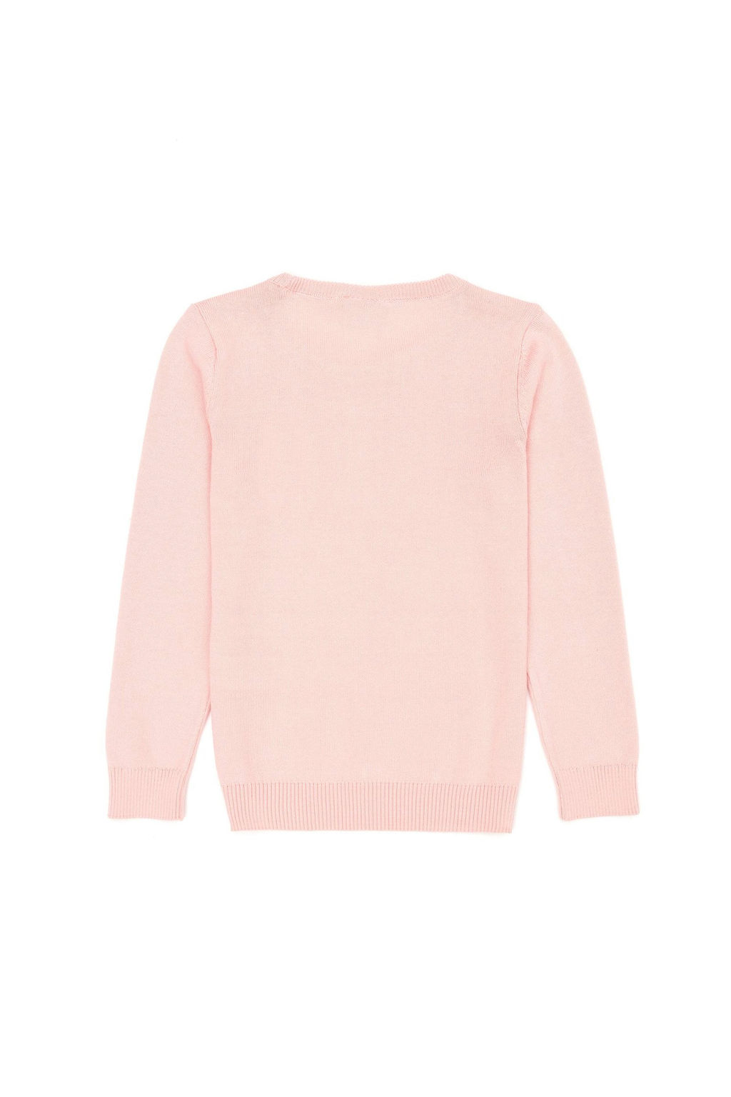 U. S. Polo Assn Базовый свитер пыльно-розового цвета с круглым вырезом для девочек - U.s. polo assn фото 2