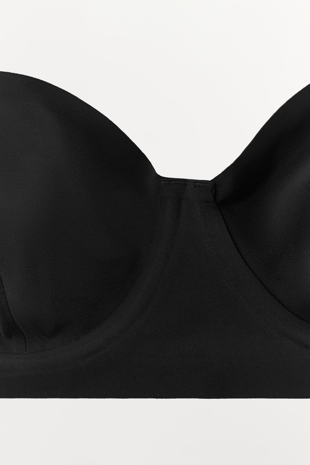 SUJETADOR AROS CON POLIAMIDA / Negro