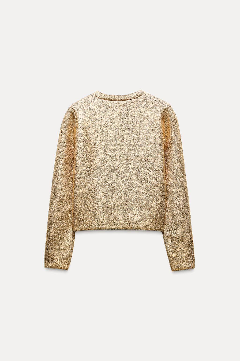 FOIL KNIT CARDIGAN - Zara фото 4