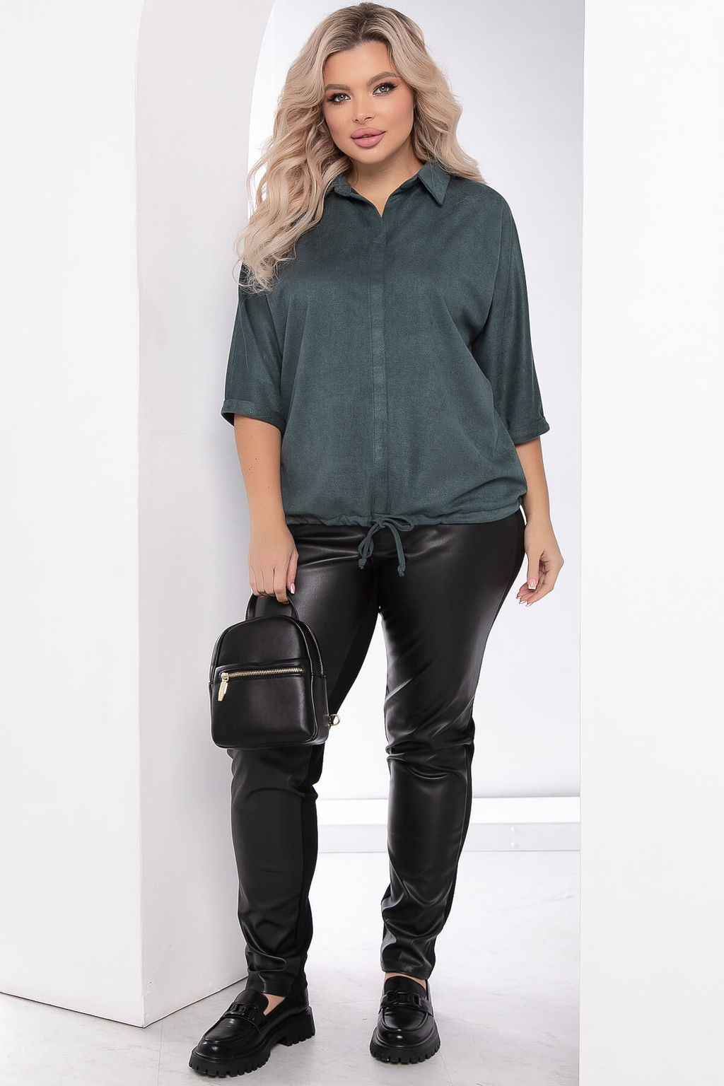 Туника Мона Лиза (темно-зеленая) Б7983 - Lt collection фото 7