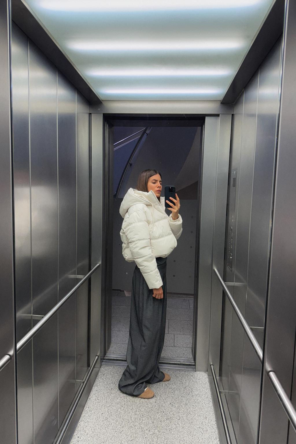 WATER AND WIND PROTECTION SHORT PUFFER ANORAK - Zara фото 14