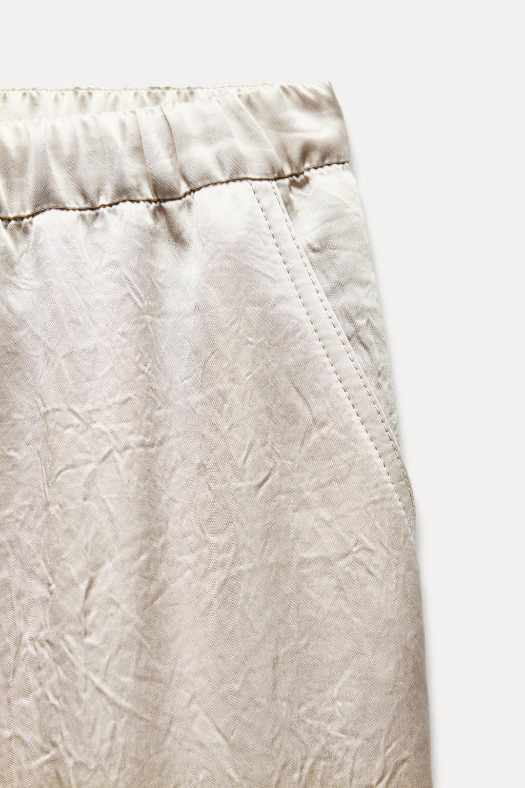 SATIN CARGO TROUSERS ZW COLLECTION - Zara фото 4