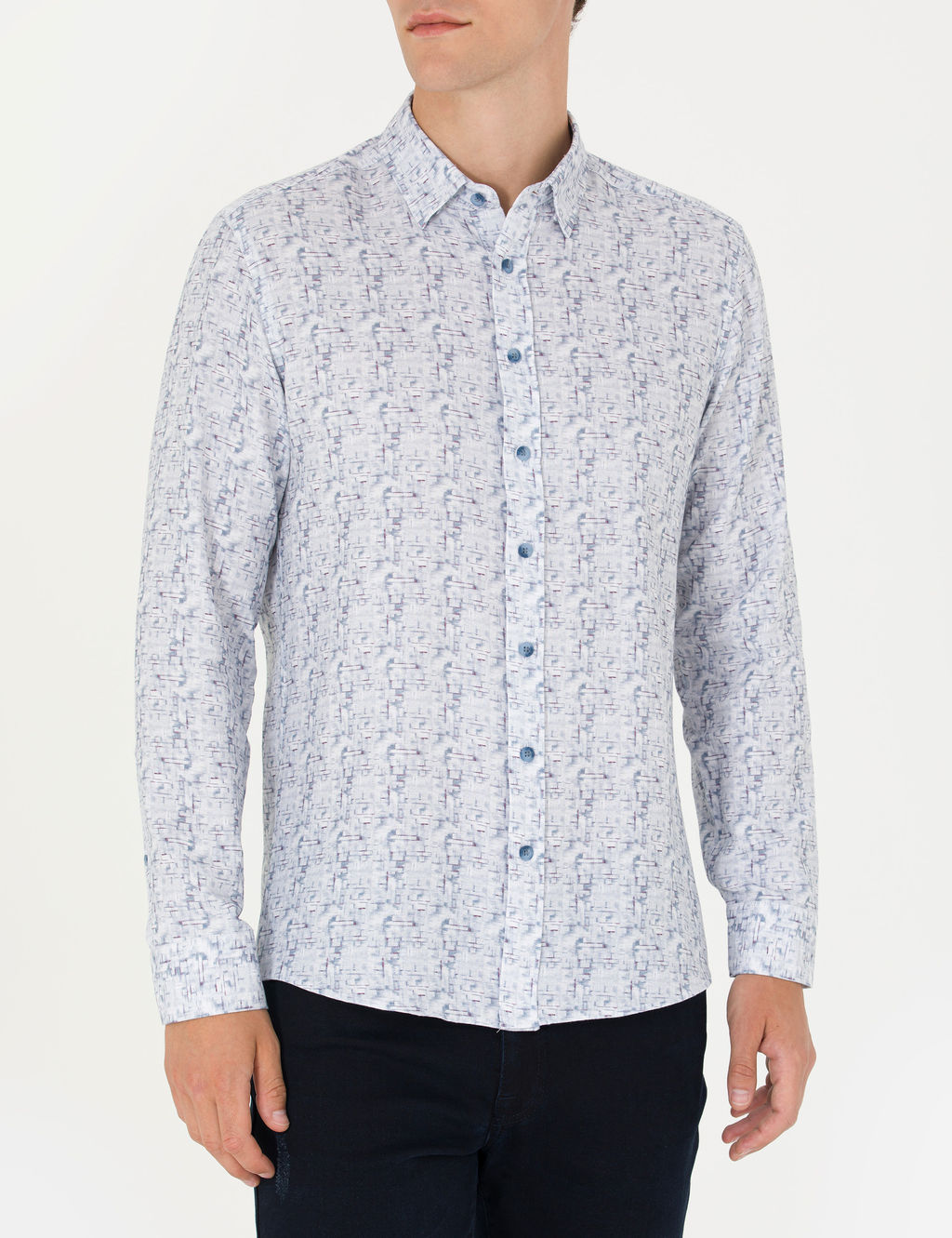 Mavi Slim Fit Uzun Kollu G_mlek