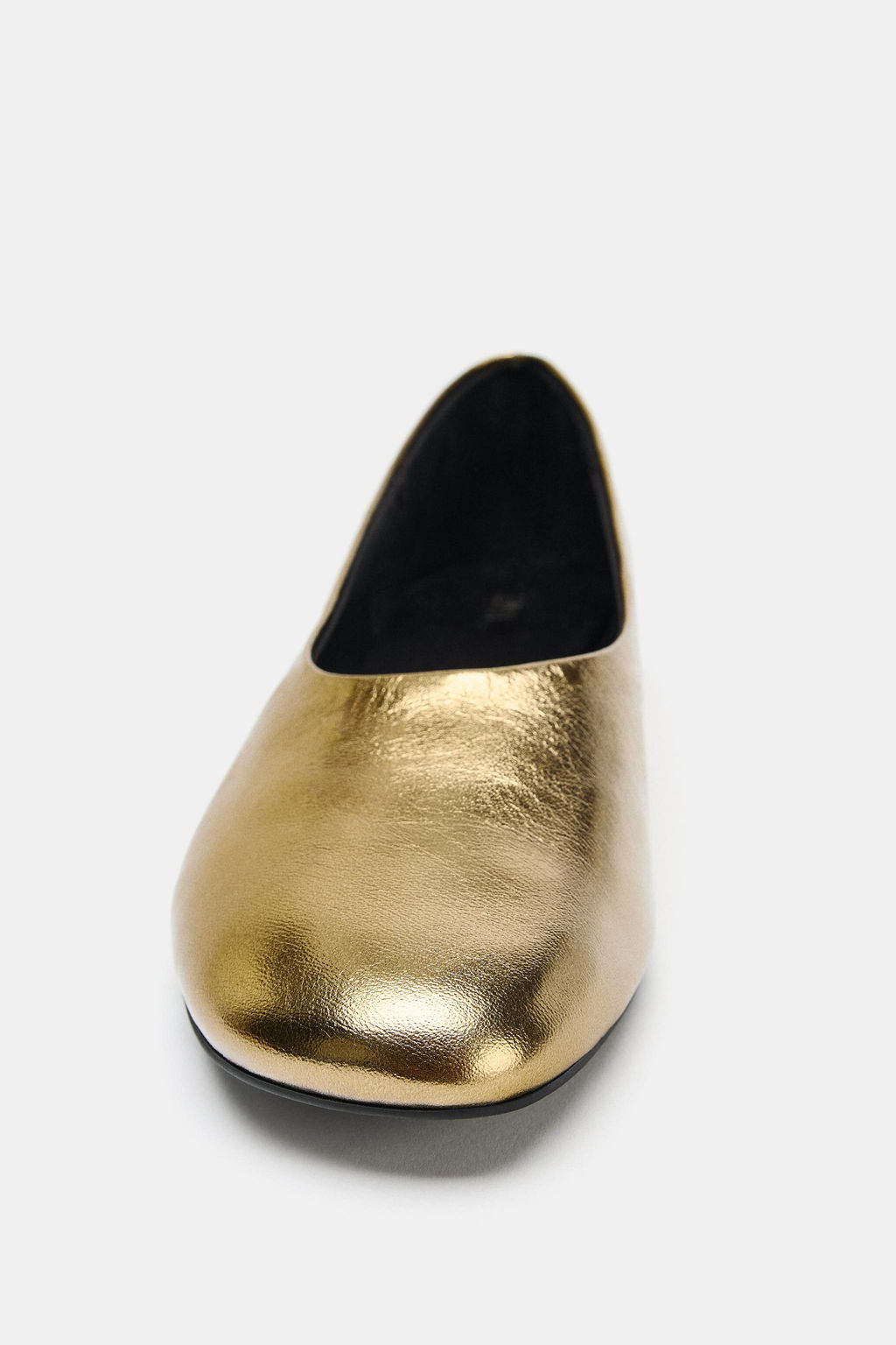 LAMINATED LEATHER BALLERINAS - Zara фото 6