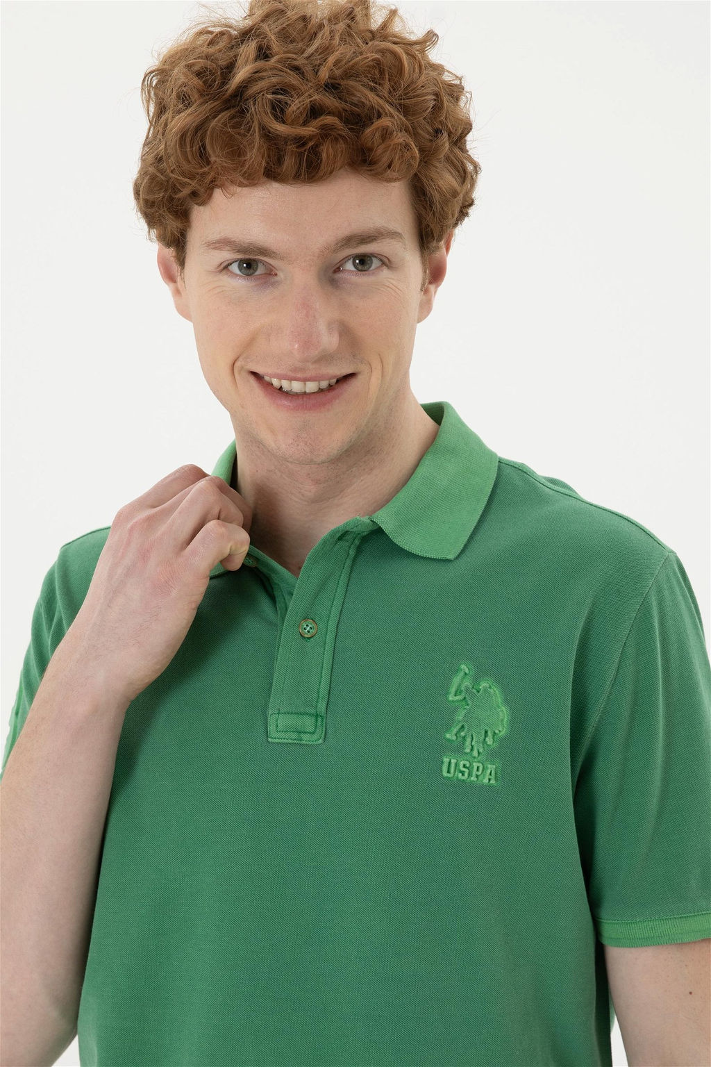 Мужская зеленая базовая футболка - U.s. polo assn фото 2