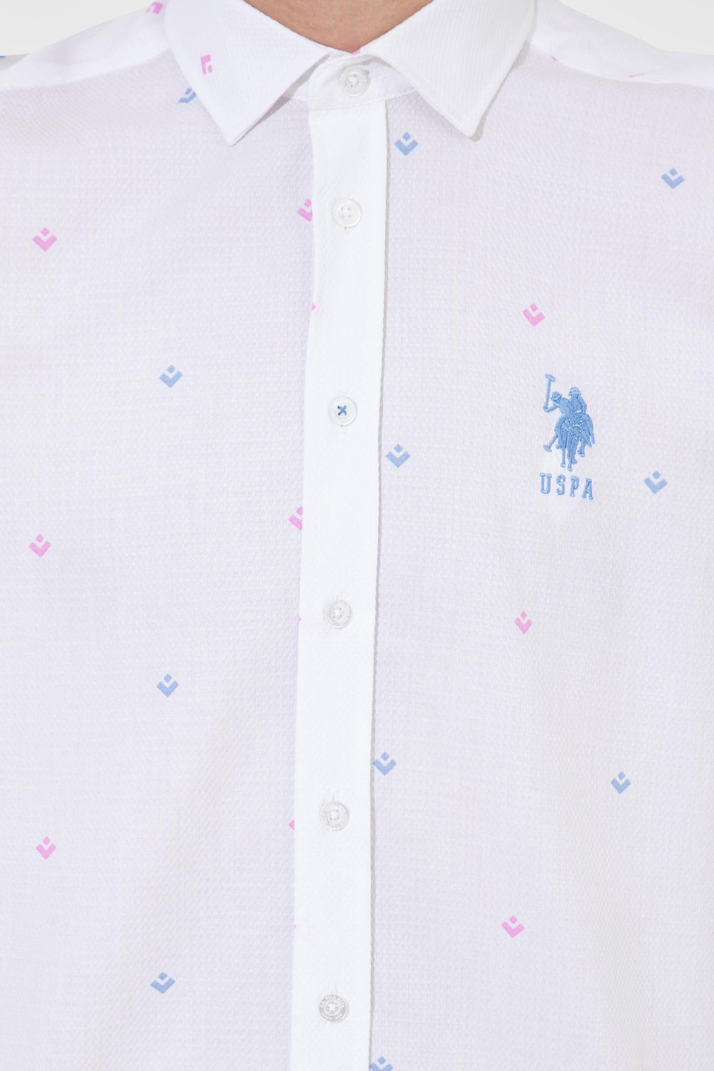 Мужская розовая рубашка с длинным рукавом - U.s. polo assn фото 6