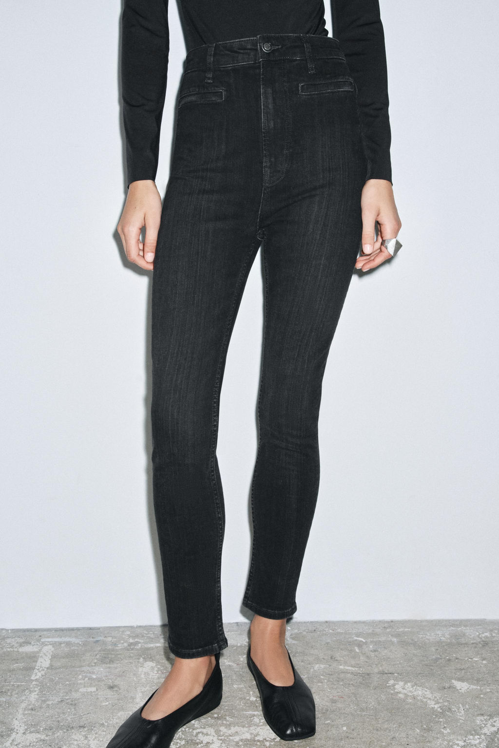 ZW COLLECTION HIGH-WAIST SKINNY JEANS - Zara фото 2