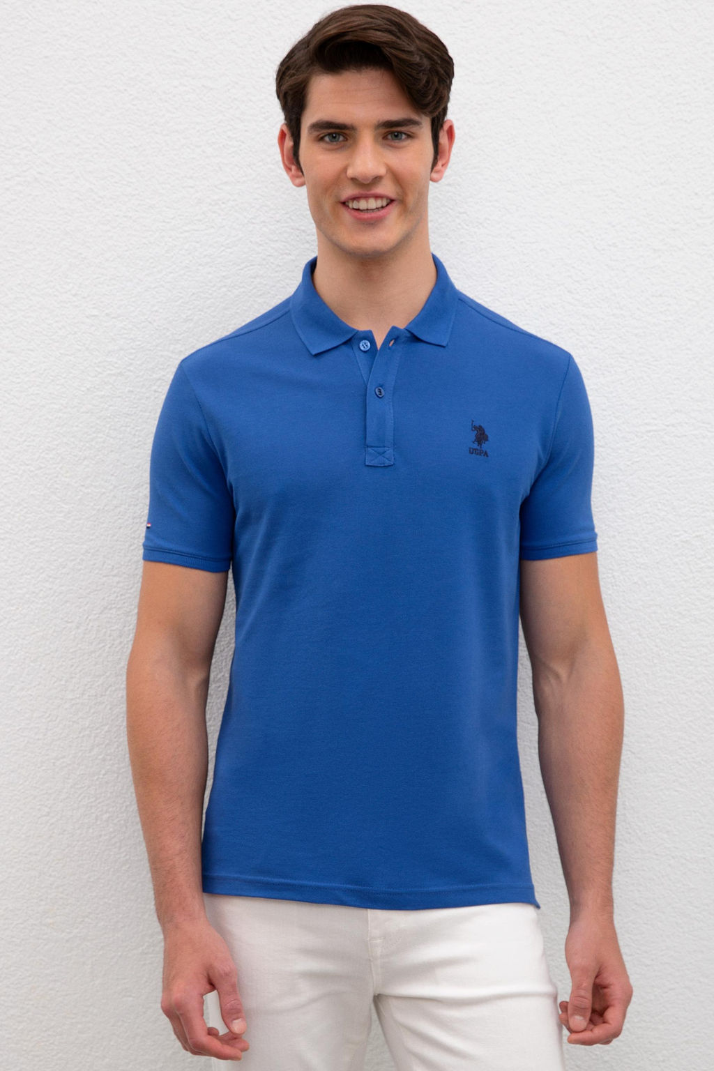 Erkek Saks Basic Polo Yaka Ti__rt