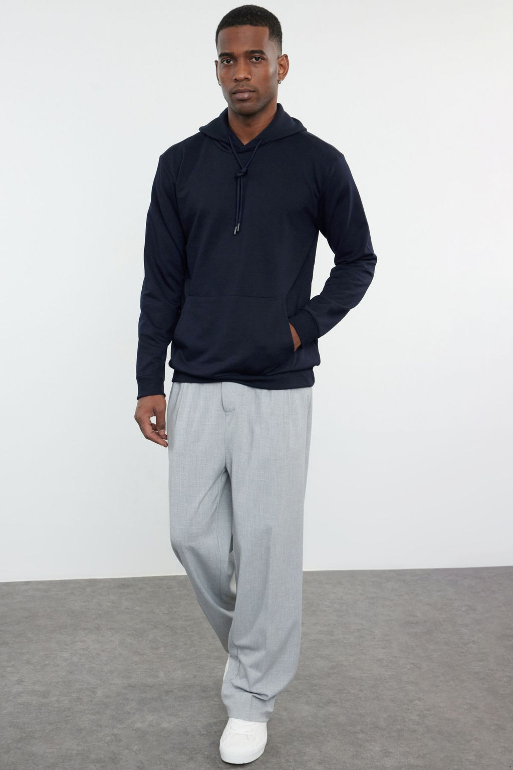 TRENDYOL MAN Mavi Regular/Normal Kesim Kapusonlu Uzun Kollu Sweatshirt TMNAW20SW0162 - Trendyolmilla фото 29