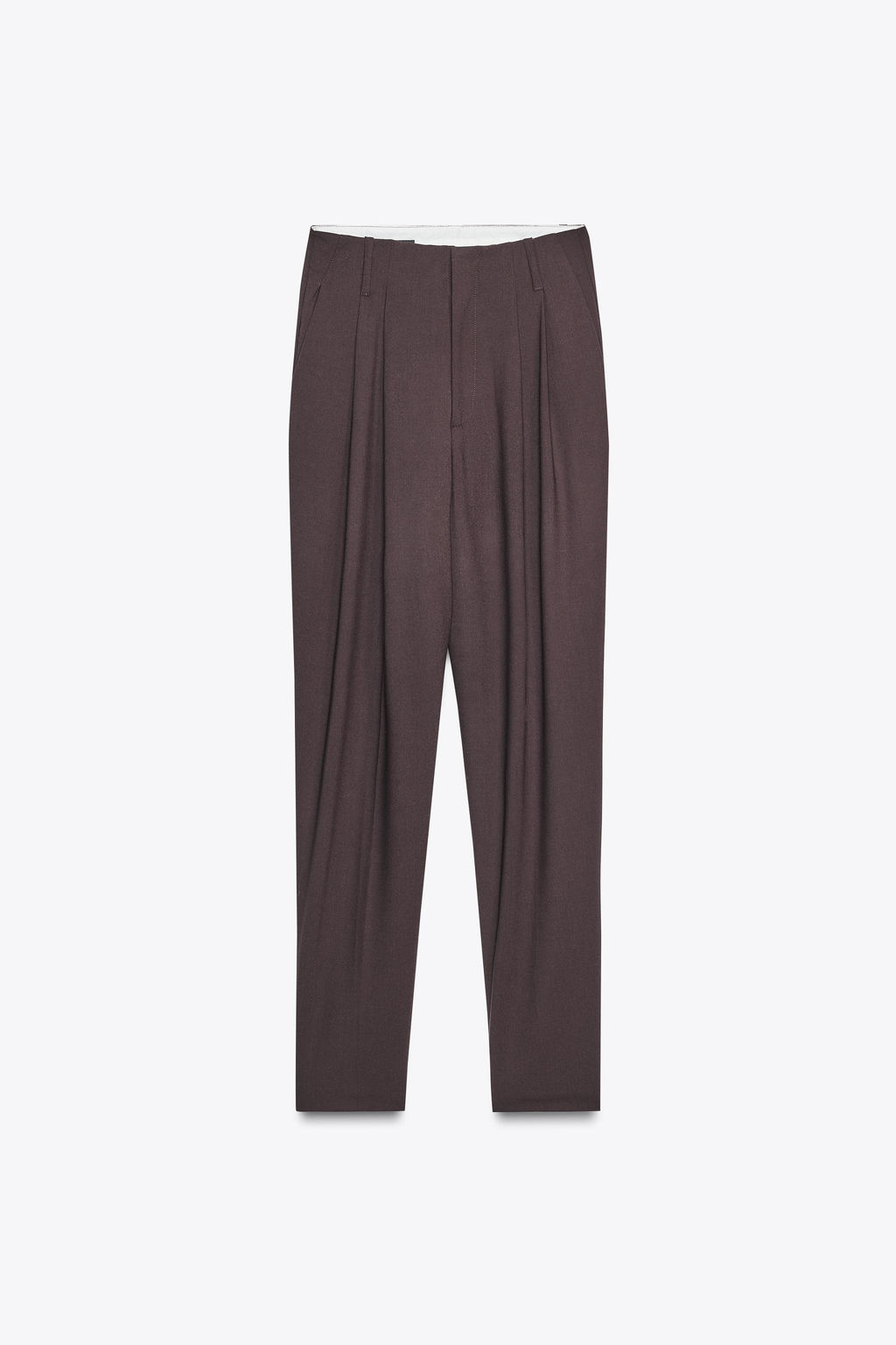 PLEATED TROUSERS WITH BUTTON HEM - Zara фото 9