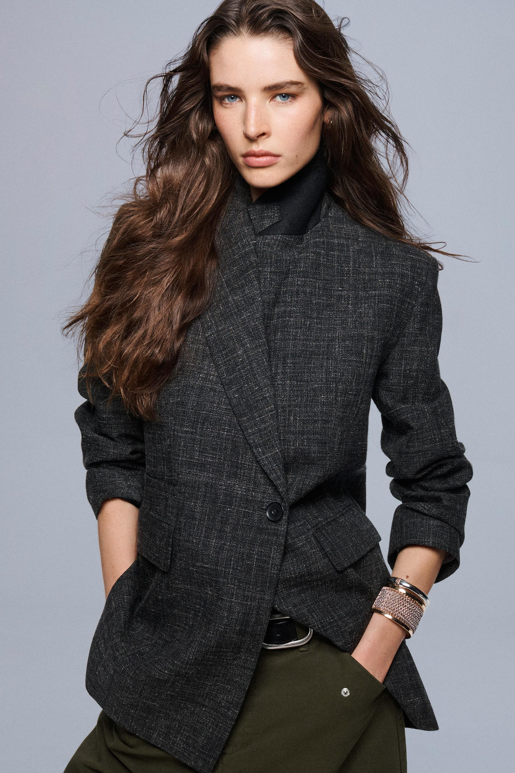 ZW COLLECTION STRAIGHT WOOL BLAZER - Zara фото 2