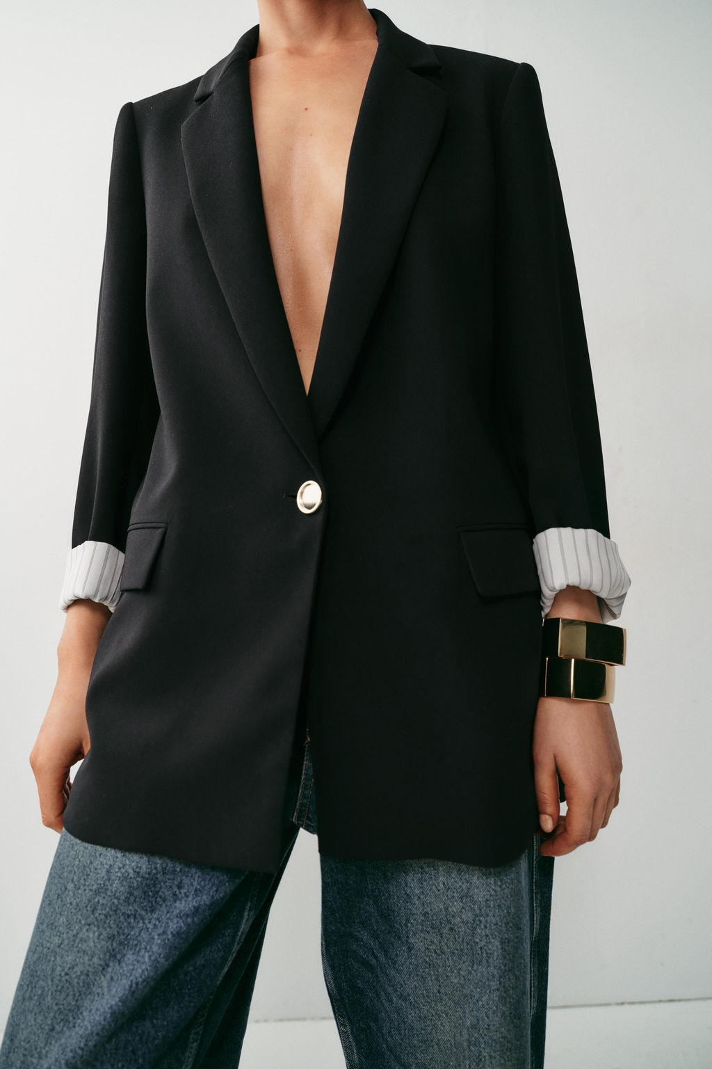 BLAZER PU?O ESTAMPADO / Negro - Zara фото 2