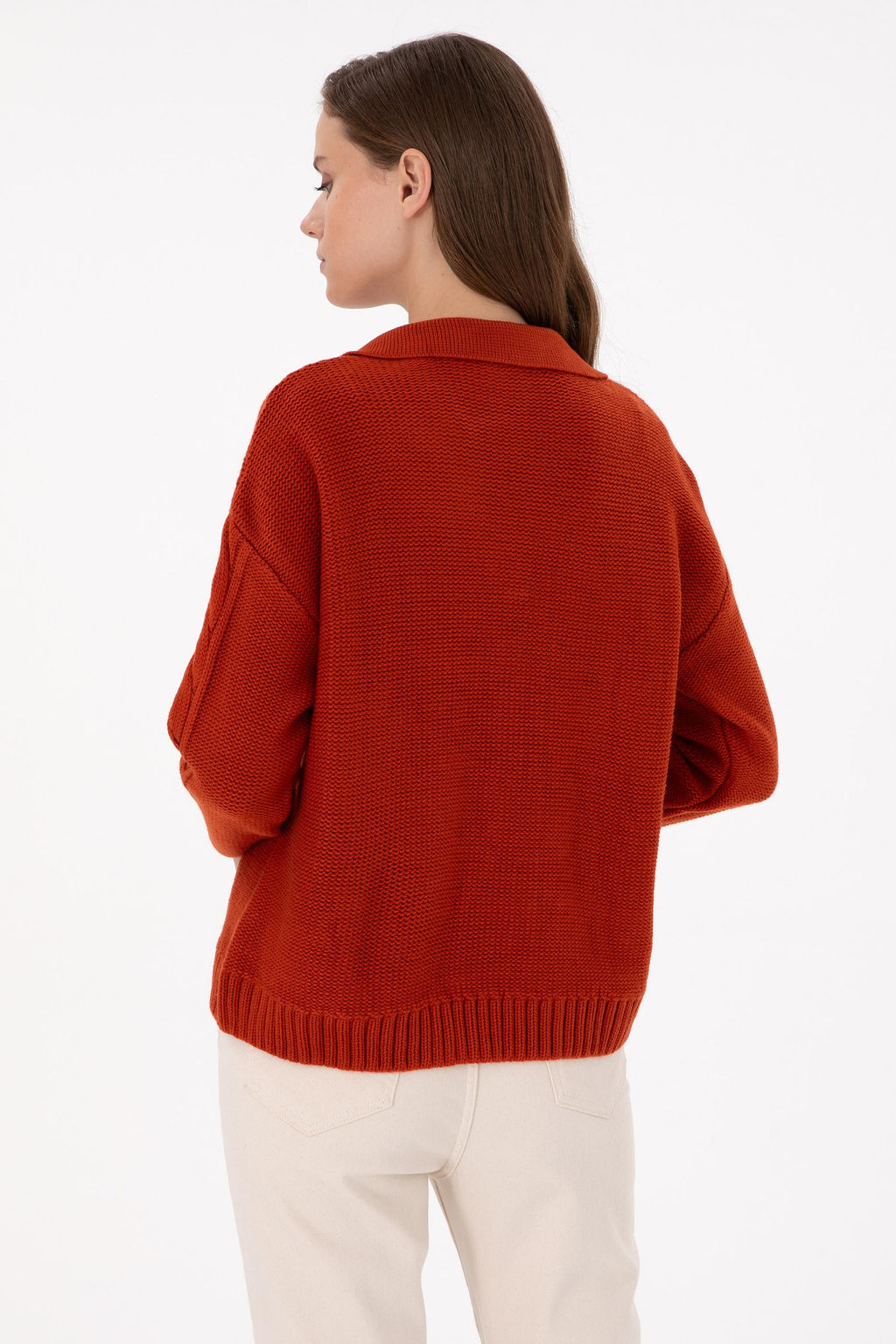 Женский свитер с воротником поло и плиткой Неожиданная скидка в корзине - U.s. polo assn фото 5