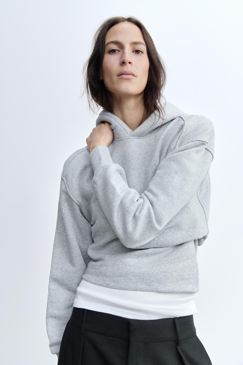 HEAVYWEIGHT PLEATED HOODIE - Zara фото 2