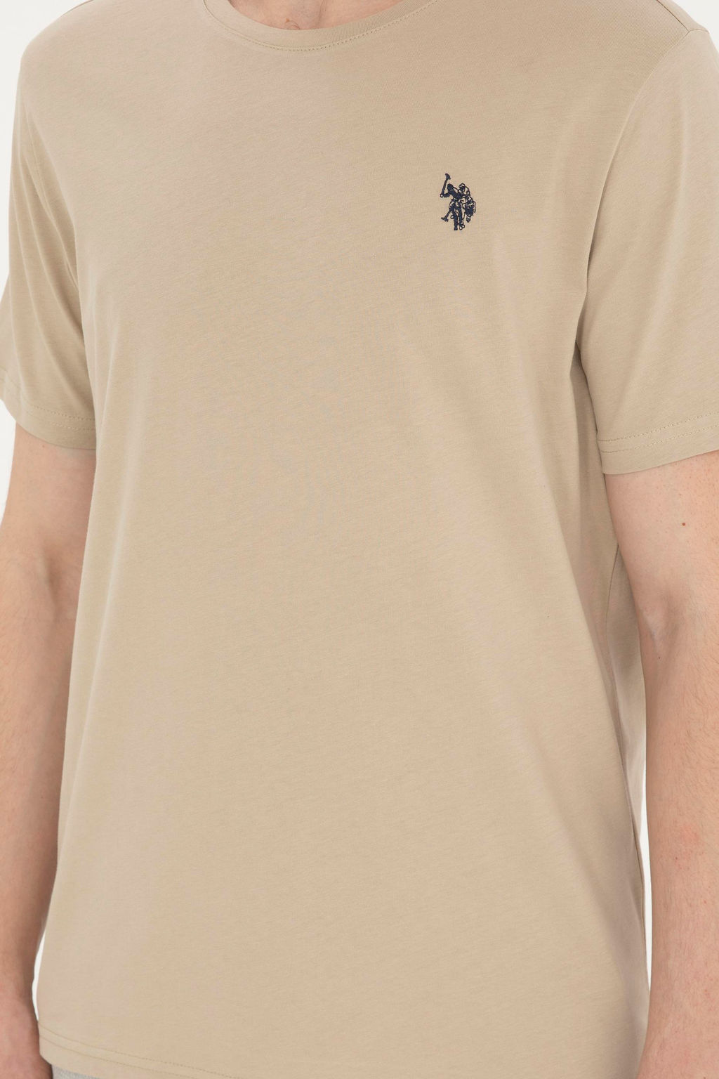 Мужская базовая футболка светло-хаки - U.s. polo assn фото 6
