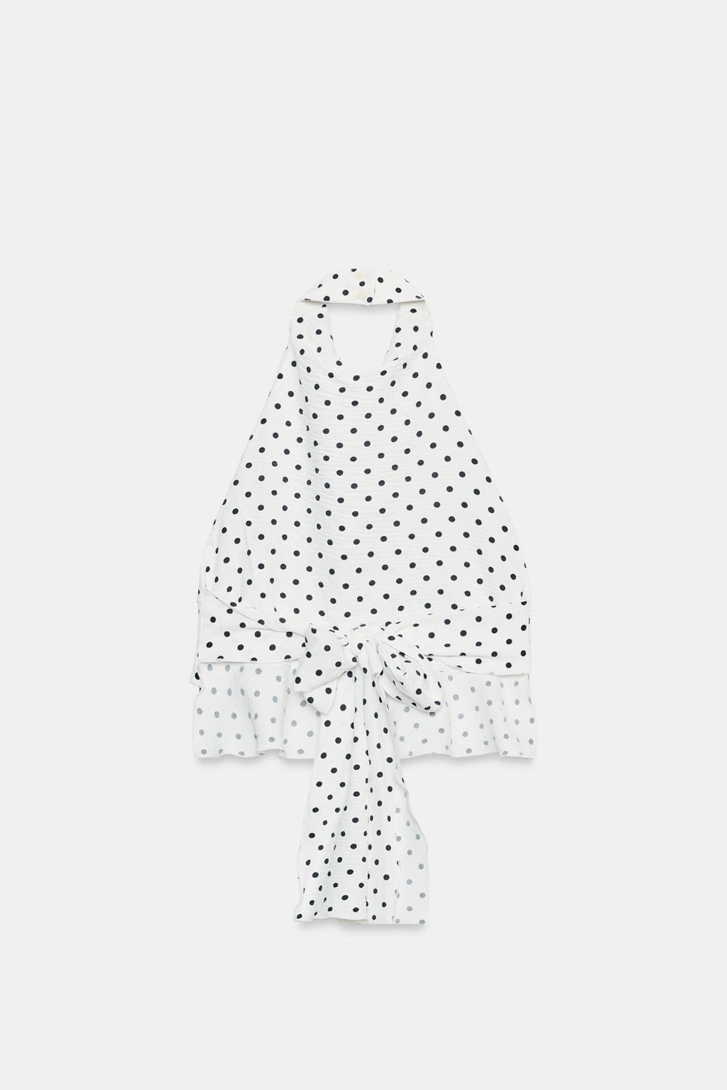 TOP HALTER LUNARES / Blanco / Negro