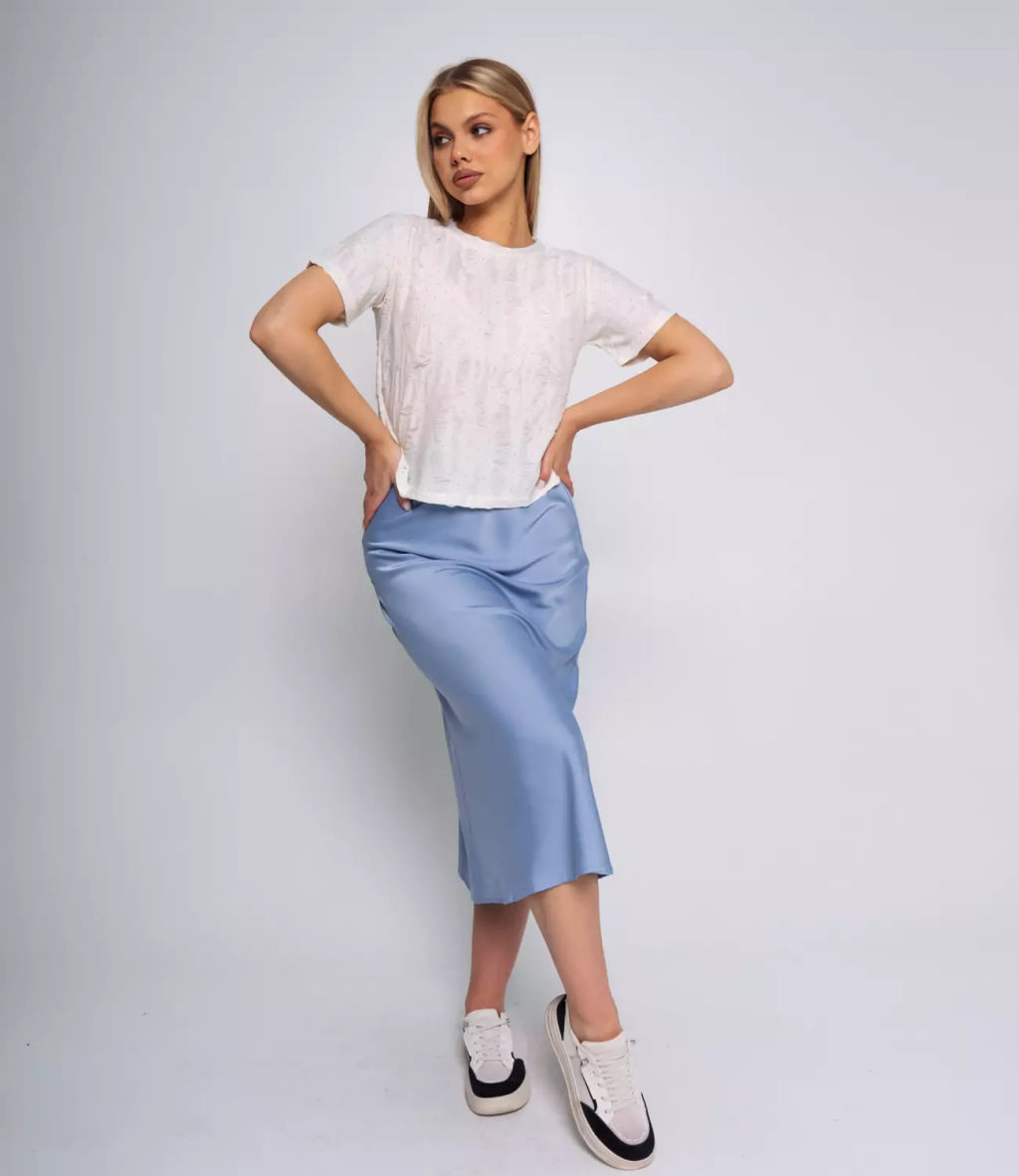 Футболка #КТ2628, молочный