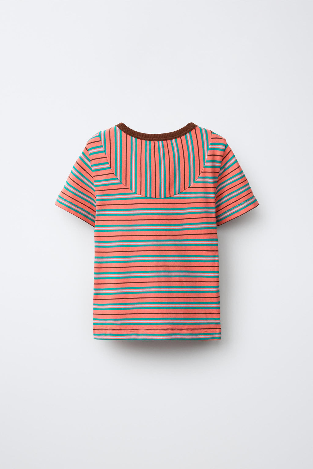 CAMISETA RAYAS / Coral