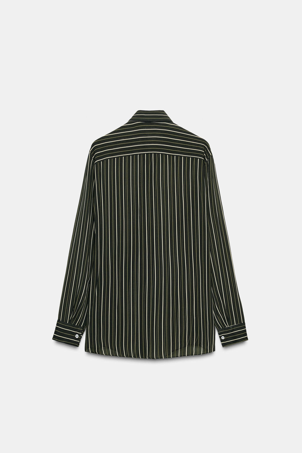 ZW COLLECTION STRIPED FLOWING SHIRT WITH TIE - Zara фото 6