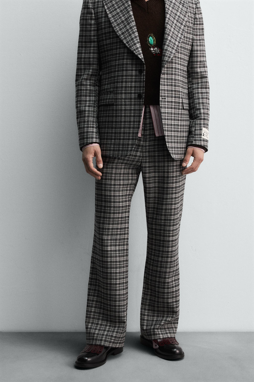 CHECK SUIT TROUSERS HARRY LAMBERT FOR ZARA X DISNEY  фото 2