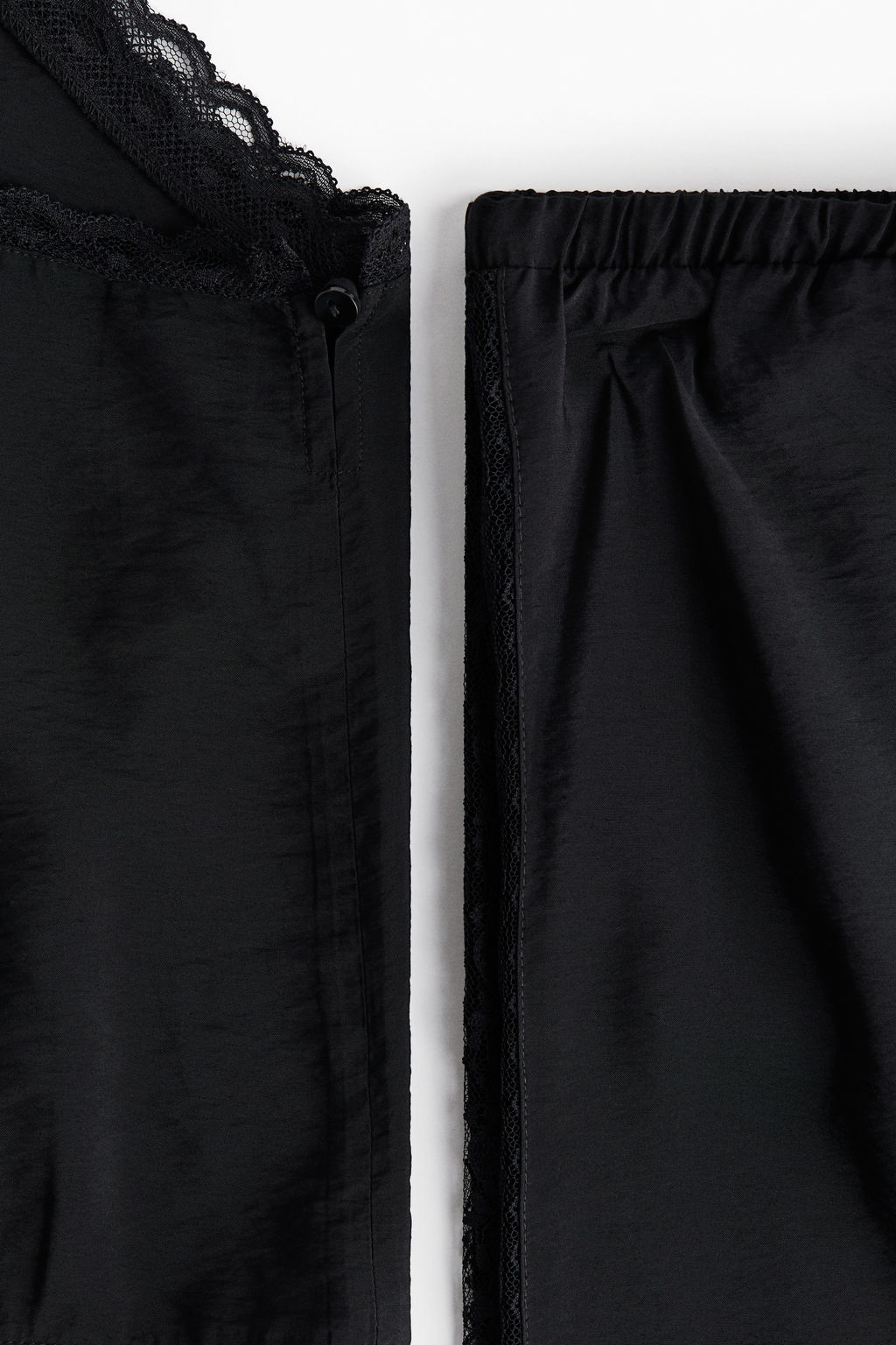 Pijama con inserciones de encaje - H&m фото 5