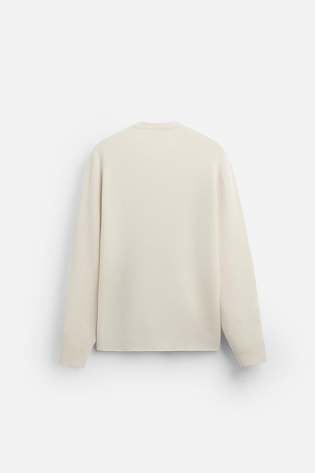 BASIC TEXTURED SWEATER - Zara фото 12