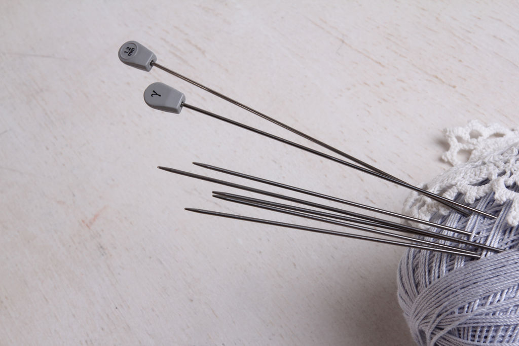 Спицы GAMMA 5-ти компл. чулочные MK5-R сталь d 1.8 мм 20 см 5 шт под никель фото 6