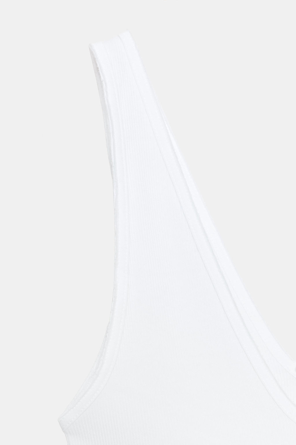 TOP ESCOTE PICO RIB / Blanco - Zara фото 5