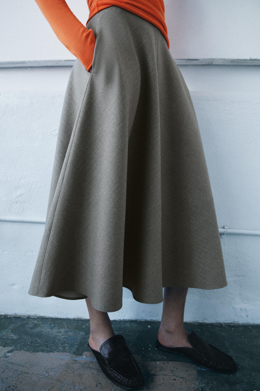 HERRINGBONE LAYERED SKIRT ZW COLLECTION - Zara фото 2